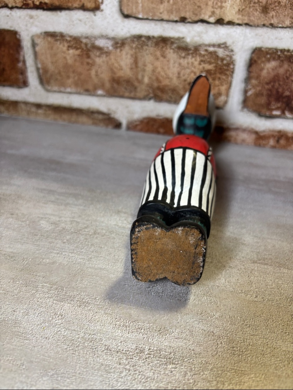 Duck Man Hand-Painted Decorative Bird Figurine in Red, Green & White #103 - Picture 8 of 10
